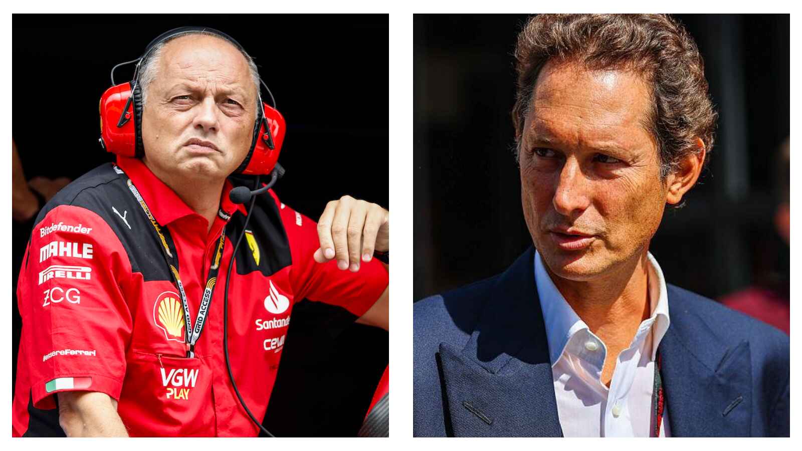 Frederic Vasseur and John Elkann