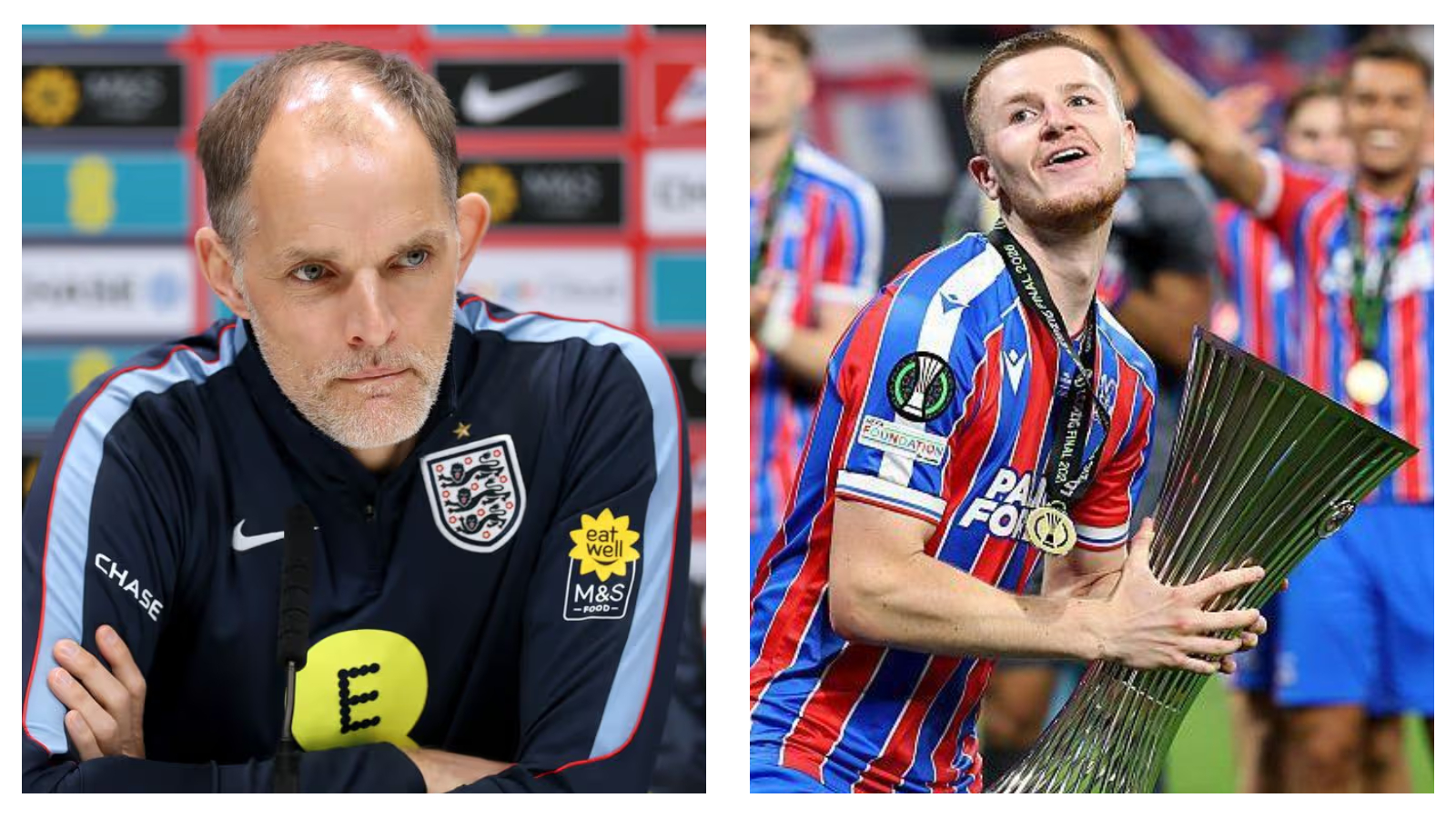 England head coach Thomas Tuchel & Crystal Palace's Adam Wharton