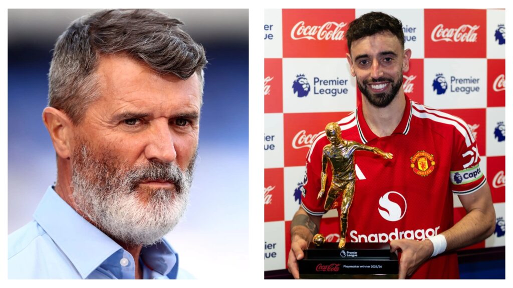 Roy Keane and Man Utd's Bruno Fernandes