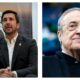Enrique Riquelme & Real Madrid president Florentino Perez