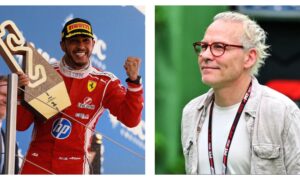 Ferrari's Lewis Hamilton & Jacques Villeneuve