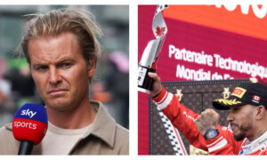 Lewis Hamilton of Ferrari on the 2026 Canada GP podium & Nico Rosberg