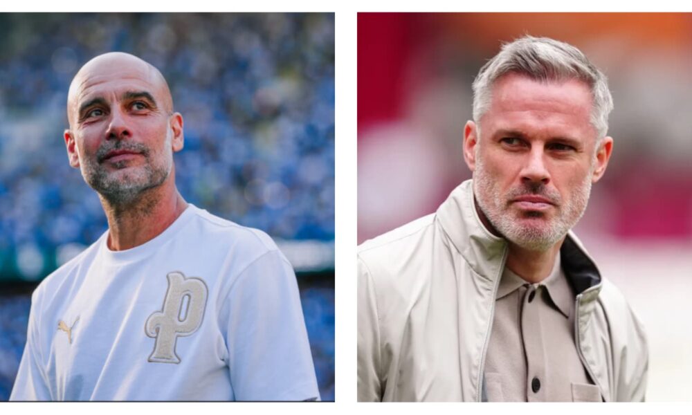 Manchester City manager Pep Guardiola & Sky Sports pundit Jamie Carragher