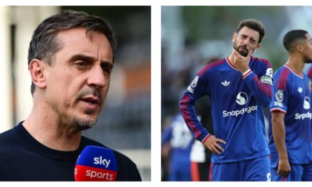 Gary Neville has branded Man Utd a 'disgrace' after their draw with Fulham