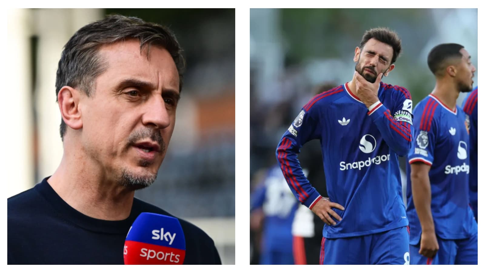 Gary Neville has branded Man Utd a 'disgrace' after their draw with Fulham