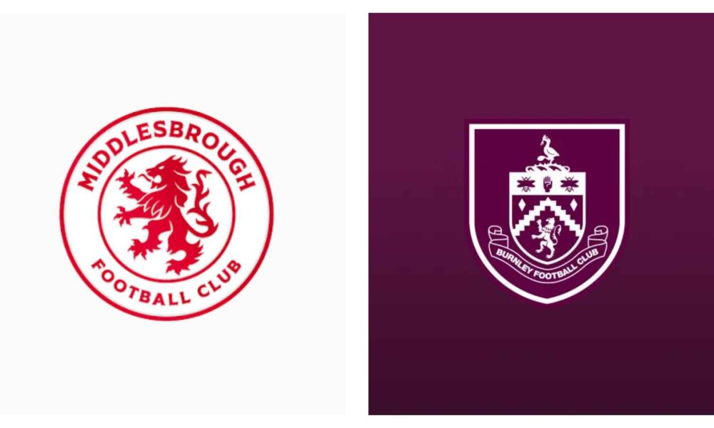 Middlesbrough and Burnley logos