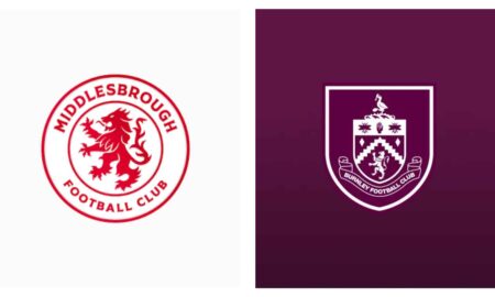 Middlesbrough and Burnley logos