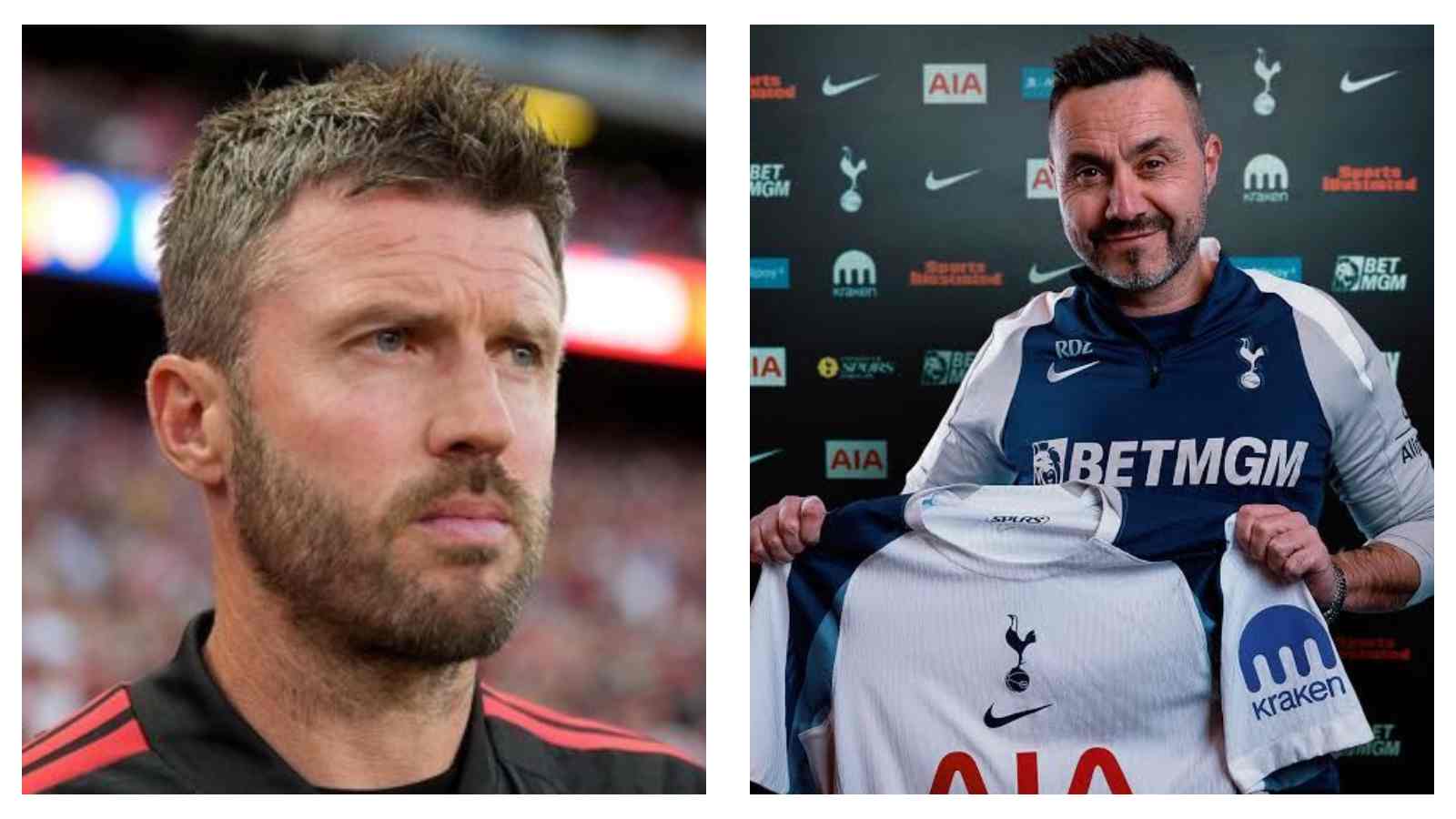 Michael Carrick and Roberto De Zerbi